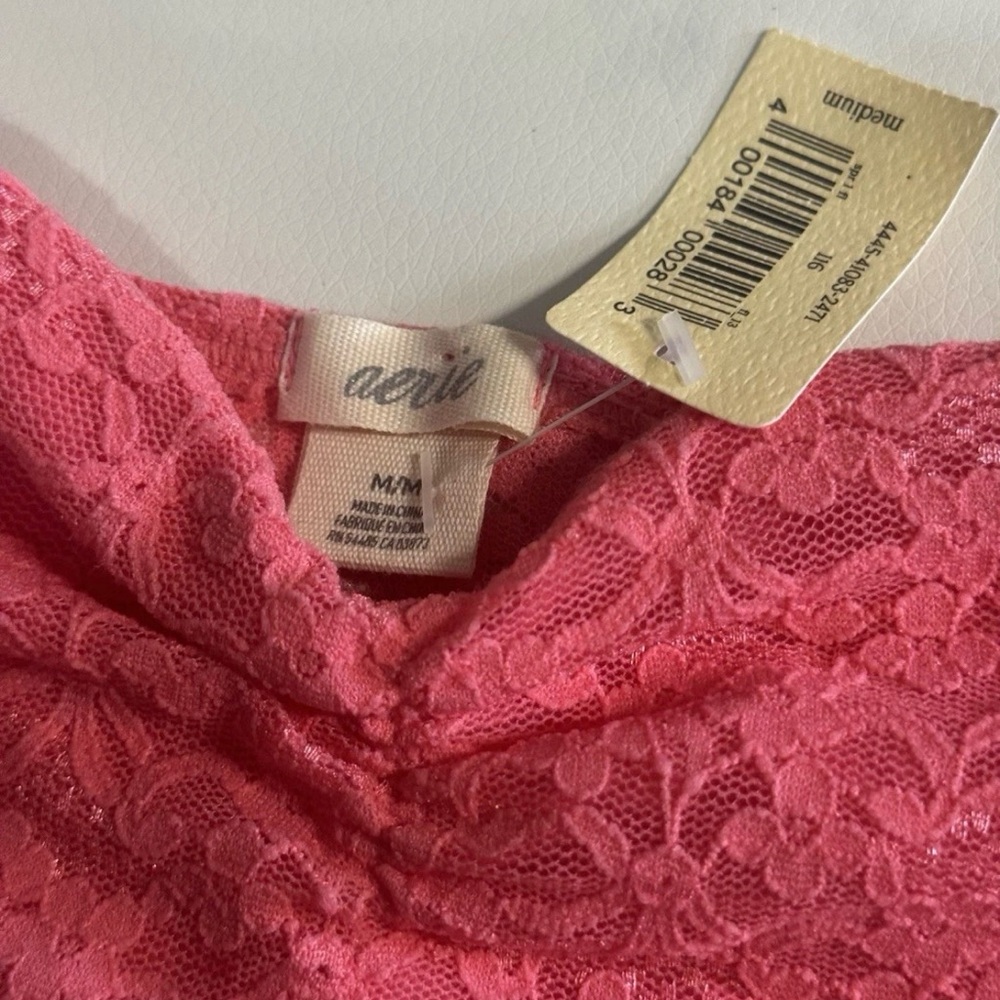 aerie Pink Lace Strapless Bandeau